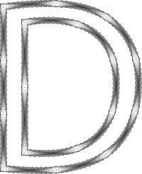 Geometry Wireframe Alphabet D