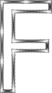 Geometry Wireframe Alphabet F