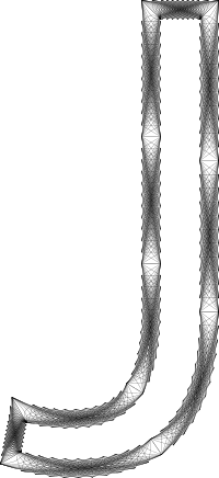 Geometry Wireframe Alphabet J