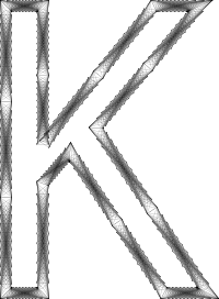 Geometry Wireframe Alphabet K