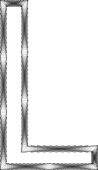 Geometry Wireframe Alphabet L