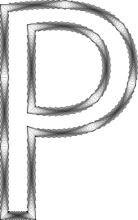 Geometry Wireframe Alphabet P