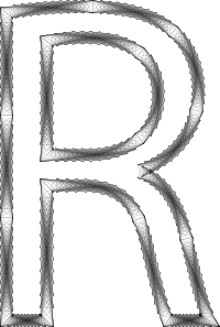 Geometry Wireframe Alphabet R