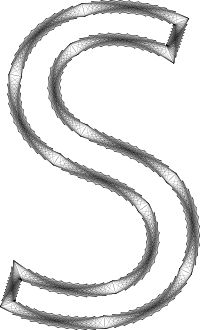 Geometry Wireframe Alphabet S