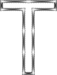 Geometry Wireframe Alphabet T