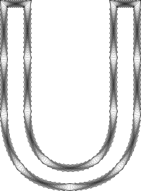 Geometry Wireframe Alphabet U