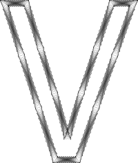 Geometry Wireframe Alphabet V