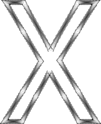 Geometry Wireframe Alphabet X
