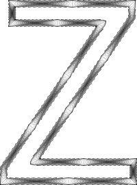 Geometry Wireframe Alphabet Z