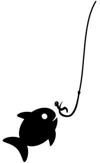 Fish With Hook and Worm