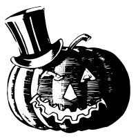 Jack-o-lantern with Top Hat