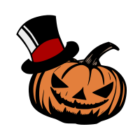 Jack-o-lantern with Top Hat