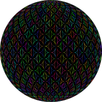 Seamless Pattern 475 Line Art Sphere Polyprismatic