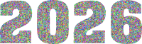 2026 Typography Triangular Colorful