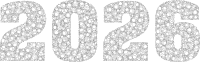 2026 Typography Circles Outlines