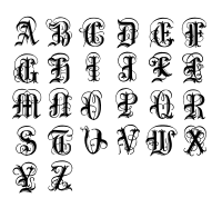 Old Style Alphabet