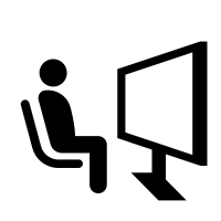 Watching TV Pictogram