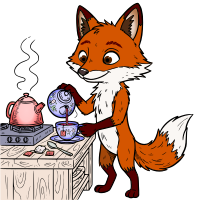 Fox cooking tea