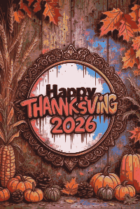 Happy Thanksgiving 2026 Streetart Graffiti