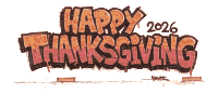 Happy Thanksgiving 2026 Graffiti Lettering