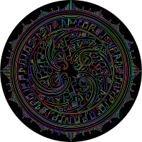 Music Design By Geralt Vectorized Polyprismatic Line Art