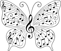 Music Butterfly Vectorized
