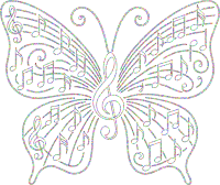 Music Butterfly Vectorized Dots Colorful No BG