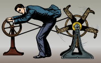 butt kicking machine colorized
