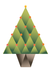Sapin de Noël en losanges