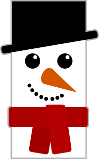 Snowman with black hat
