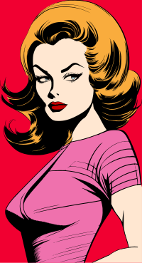 1960s woman colour remix