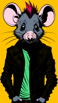Cartoon punk rat remix