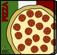 Frozen pizza box