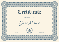 certificate