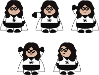 Heroine 1 poses