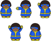 Heroine 4 poses