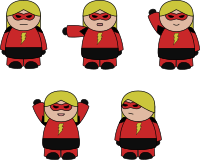 Heroine 5 poses