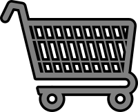Dark gray grocery cart