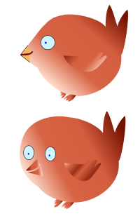 bird, two angles