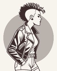 Punk with mohawk