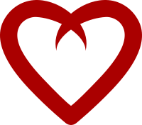 Red heart frame