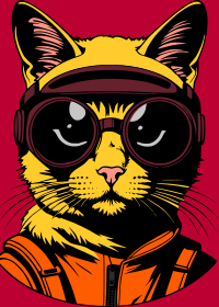 Cat in goggles remix