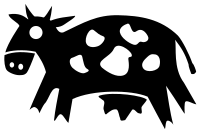 Cartoon Cow Silhouette