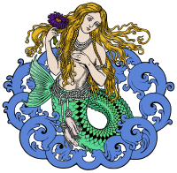 Vintage Mermaid - Colour Remix