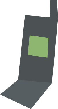 Retro 90s Flip Phone Icon