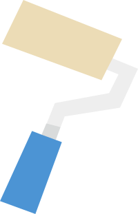 Blue Paint Roller Brush Icon
