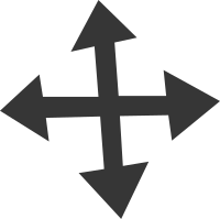 Black Move Reposition Cursor Icon