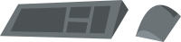 Black Modern Gaming or Business Keyboard and Mouse Icon