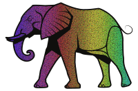 rainbow elephant (animated)