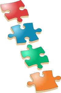 Puzzle 3D with four piece